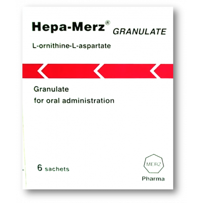 HEPA-MERZ 3 GM GRANULES ( L-ORNITHINE-L-ASPARTATE ) 6 SACHETS